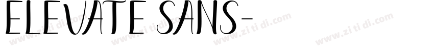 Elevate Sans字体转换